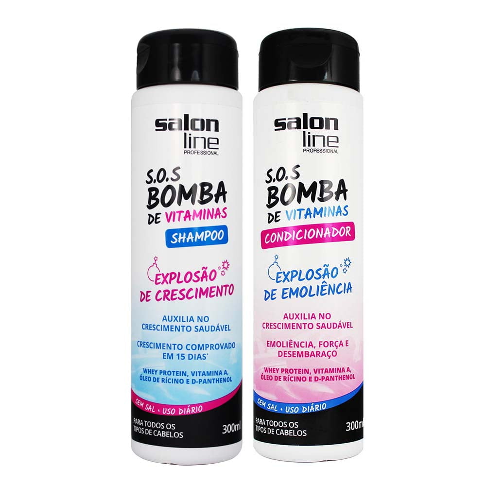Bomba De Crescimento Salon Line Kit Shampoo Condicionador Salon Line