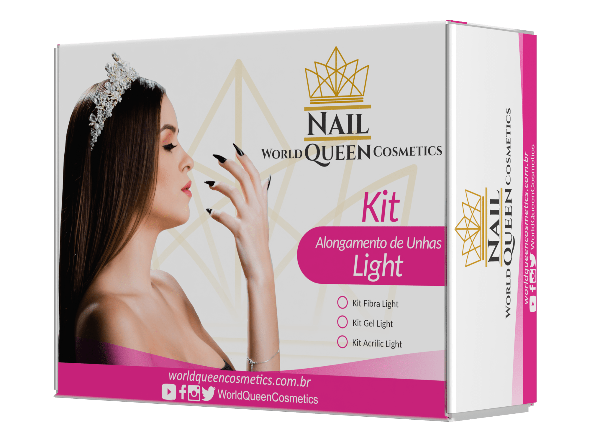 Kit Alongamento de Unhas Fibra Light - World Queen Cosméticos