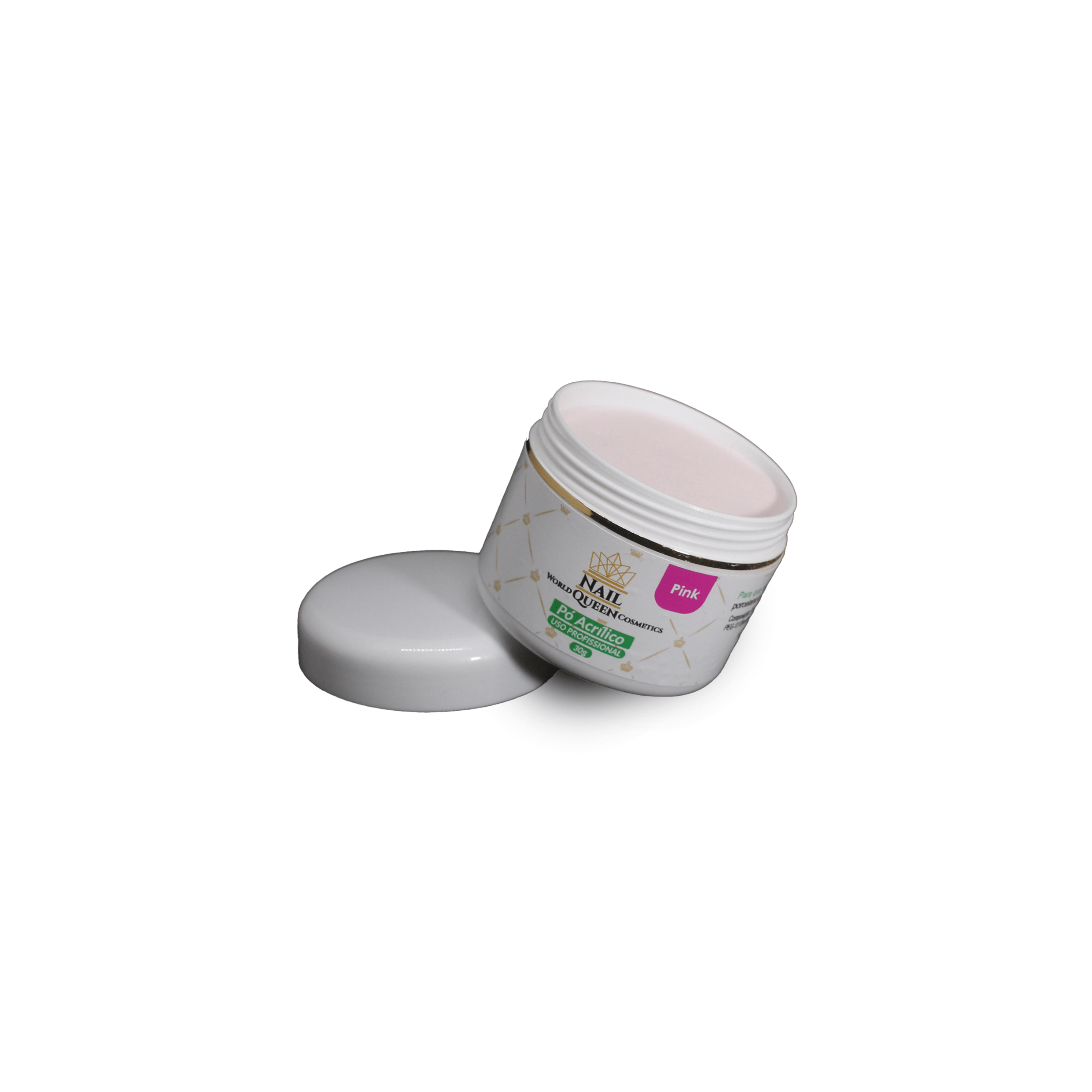 Pó Acrílico Pink - World Queen Cosmetics 30g